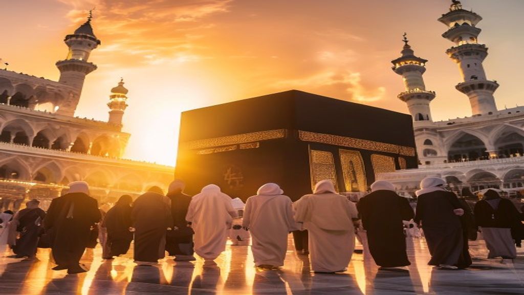 AI Image: umroh aman bersama Wisata Mulia Insani illustration