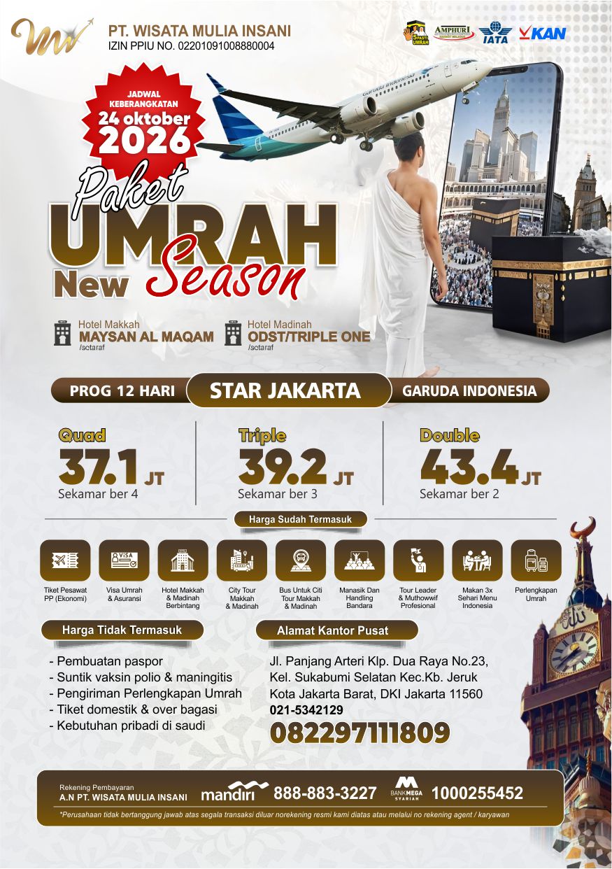 Paket Umrah New Season Oktober 2026